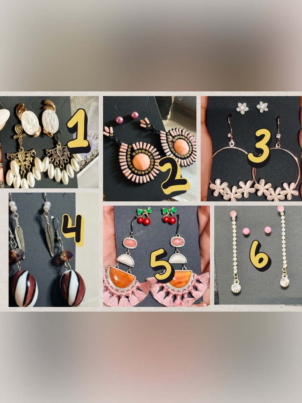Pick Your ONE SET containing Two Pairs (4 earrings total) $17 Each set